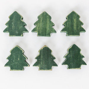 Christmas Tree Refrigerator Magnets - Set of 6