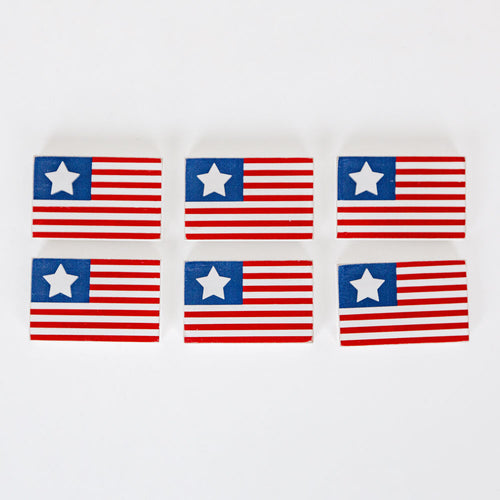 American Flag Fridge Magnets - Set of 6