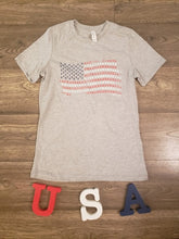Load image into Gallery viewer, Patriotic Paw Print Flag T-Shirt
