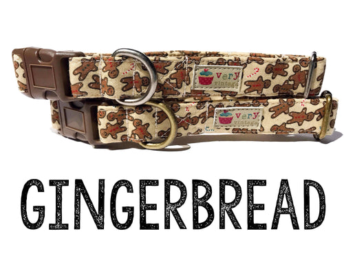 Gingerbread Men – Organic Cotton Dog Collar