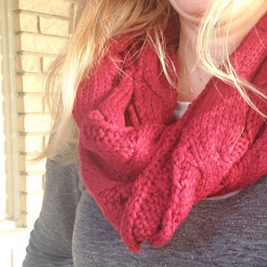Infinity Scarf CC Solid Cable Knit